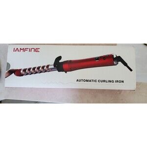 Iamfine Automatic Curling Iron With 3 Different Barrel Sizes Rotating NEW w Box